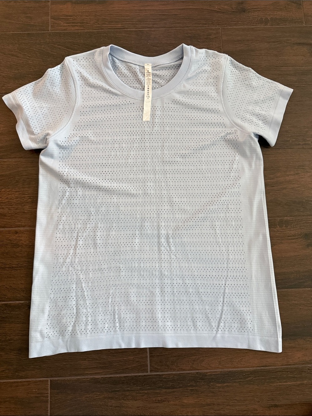 lululemon athletica Women’s Short-Sleeve Perforated Top - Light Blue